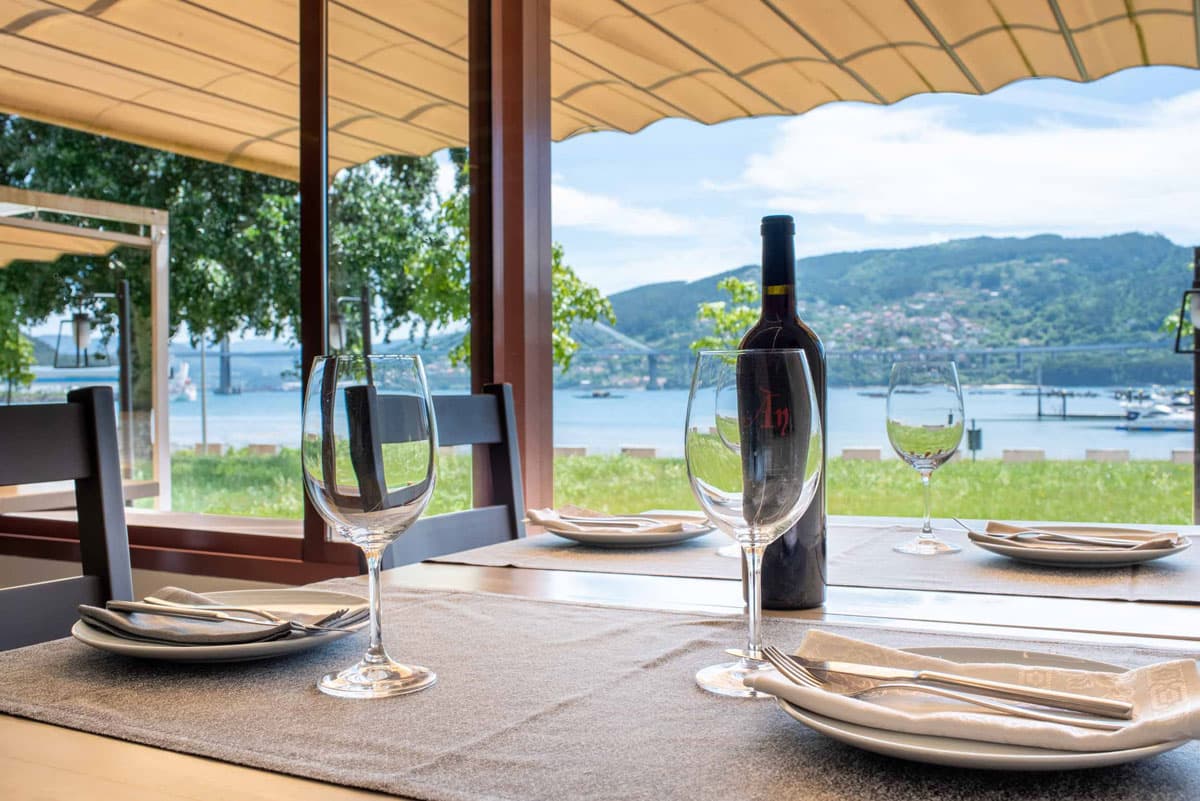 Terraza de Casa Mariano en Moaña